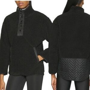 Athleta Cozy Sherpa Snap Pullover Jacket Size XS